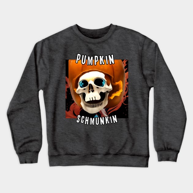 Pumpkin Schmunkin (skull inside carved pumpkin) Crewneck Sweatshirt by PersianFMts